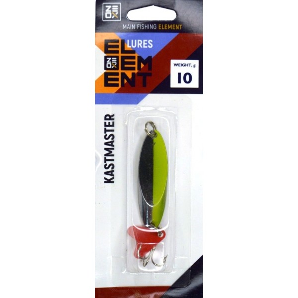 Блесна на хищную рыбу, колеблющаяся, ZEOX Kastmaster, вес 10г, цвет Silver-Gold